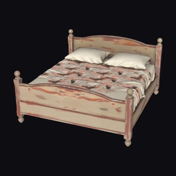 Distressed King Size Bed