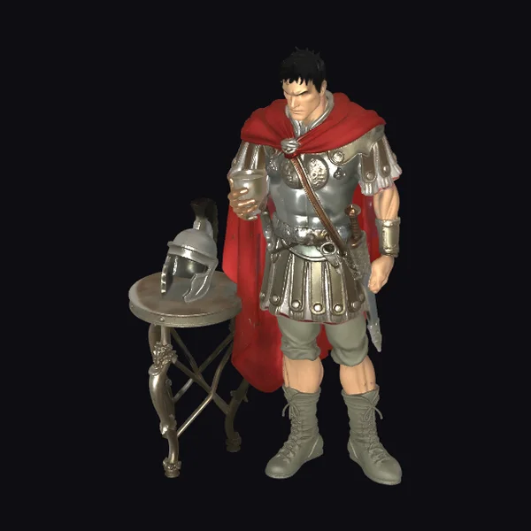 Ancient Warrior with Helmet