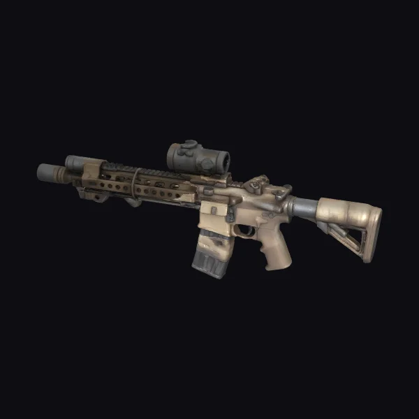 Weathered Tactical Rifle