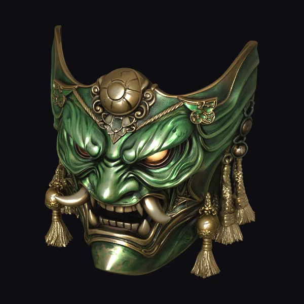 Emerald Oni Mask