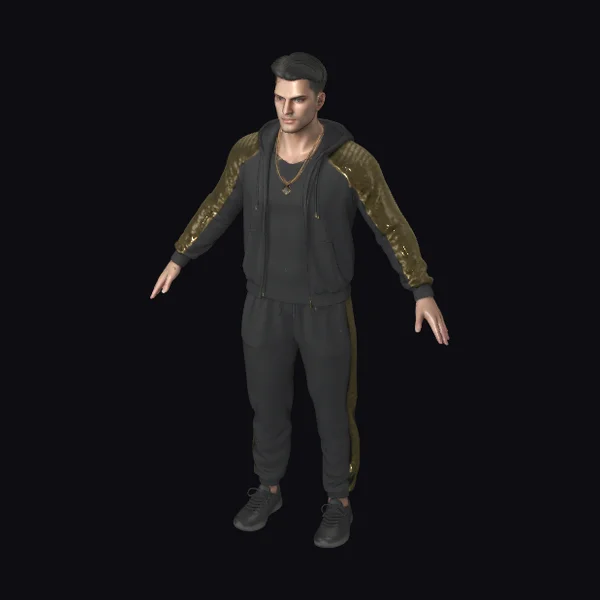 Young Man in Tracksuit