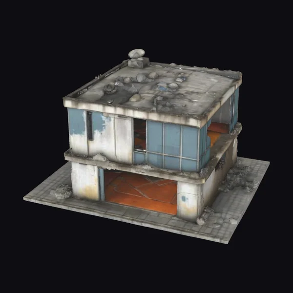 Worn Down Futuristic Building