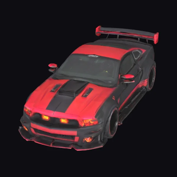 Red Black Racing Mustang