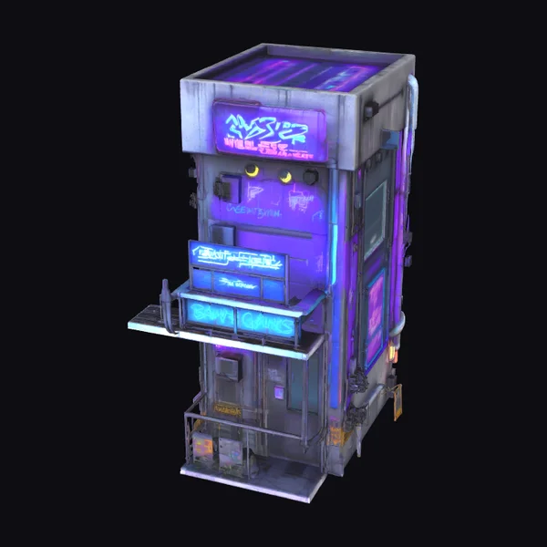 Cyberpunk Building Facade