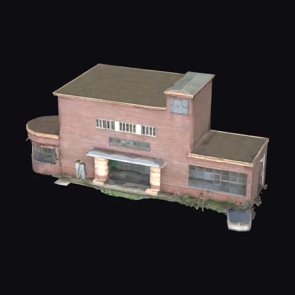 Old Brick Building and Car