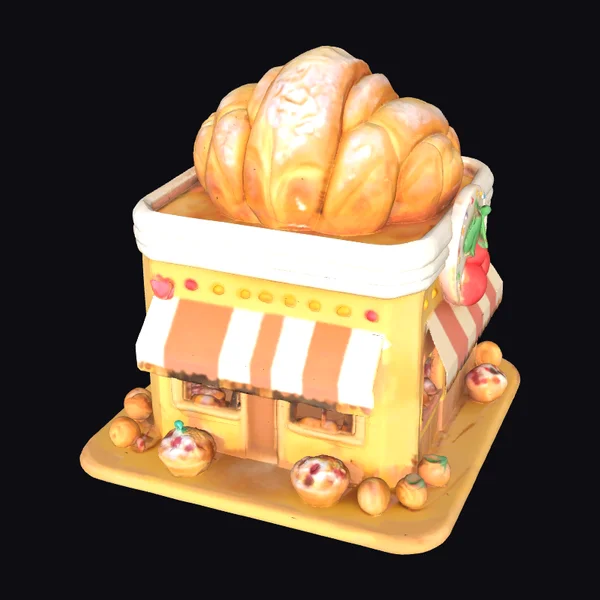 Cartoon Bakery Building