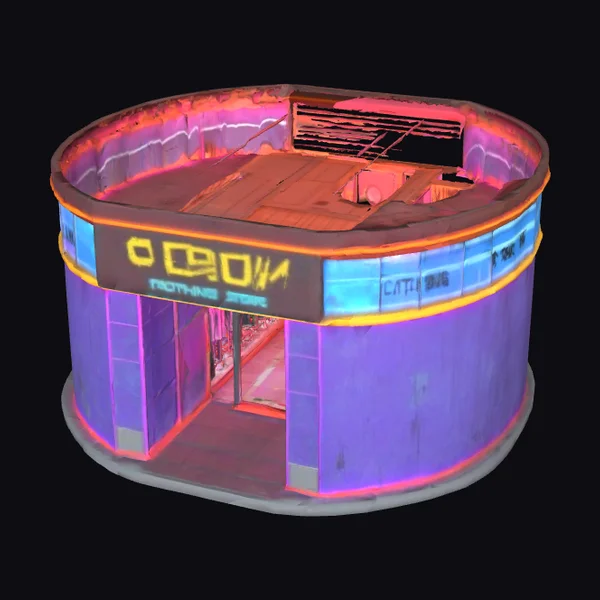 Cyberpunk Clothing Store