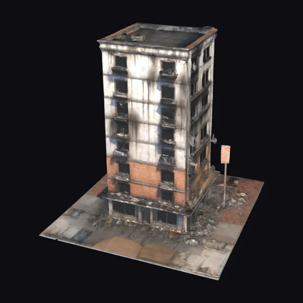 Abandoned Downtown Apartment Building