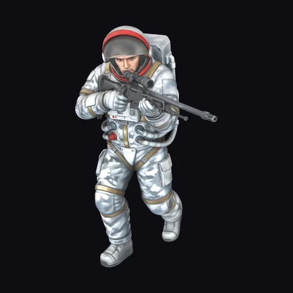 Astronaut with Assault Rifle