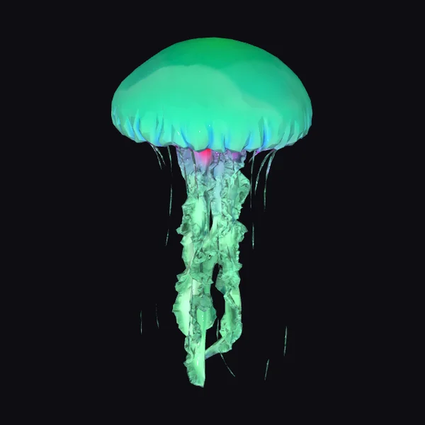 Glowing Green Jellyfish