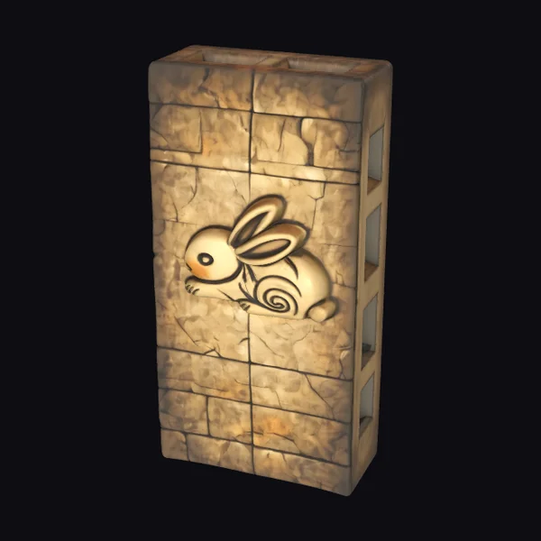 Ancient Bunny Wall Carving