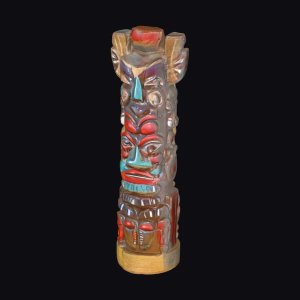 African Totem Pole Figure