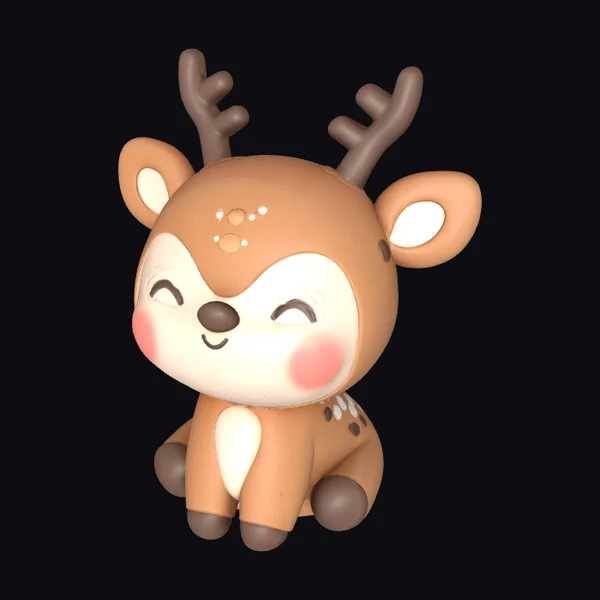 Smiling Fawn Figurine