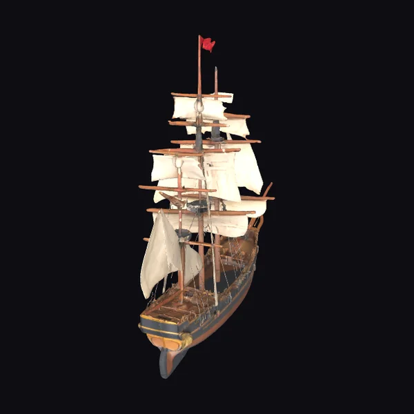Small Brig Sailboat