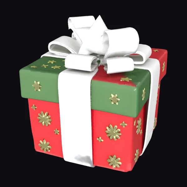 Wrapped Christmas Gift Box