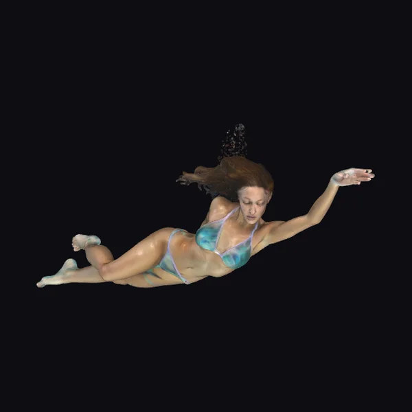 Diving Woman in Swimsuit