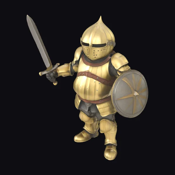 Gold Knight in Armor