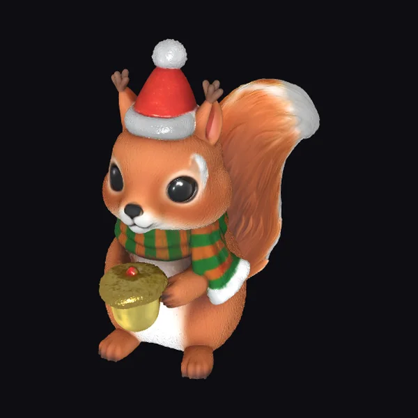 Festive Squirrel Charm