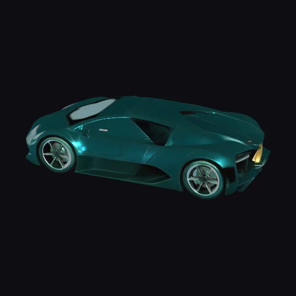 Teal Sports Car