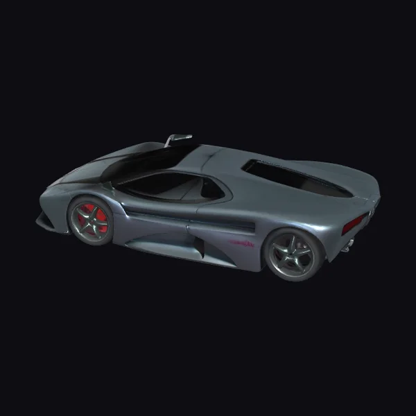 Sleek Gray Sports Car