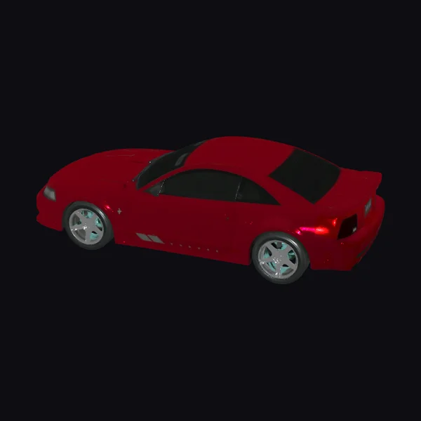 Red Sports Car Side View