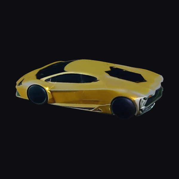 Golden Sports Car