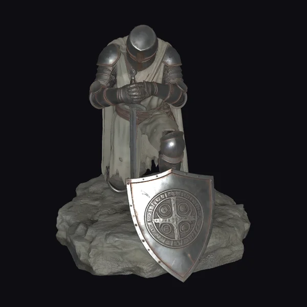 Kneeling Knight with Shield