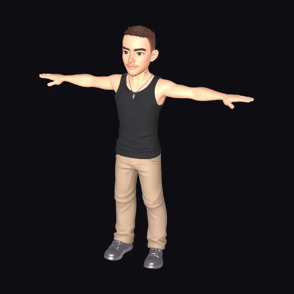 Young Man in Casual Wear