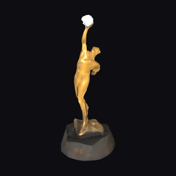 Golden Basketball Trophy