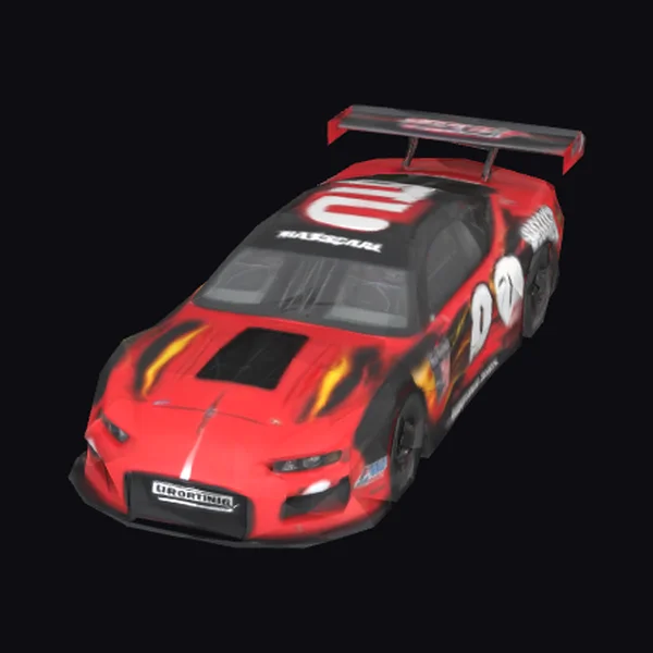 Red Flamed Race Car