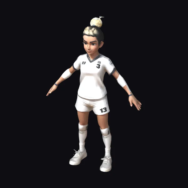 Blond Female Volleyball Player