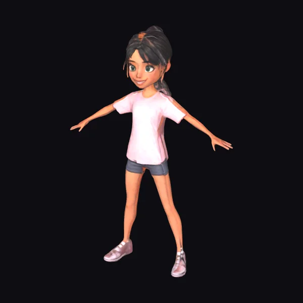 Young Girl in Casual Wear