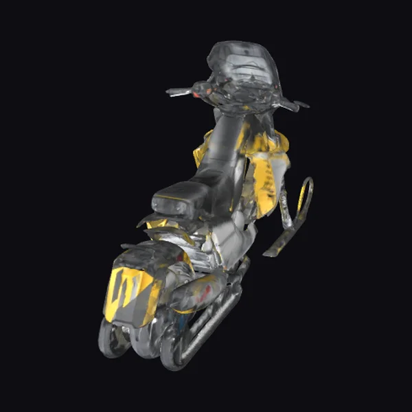 Yellow Snowmobile Vehicle