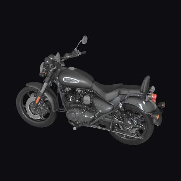 Gray Motorcycle with Seat