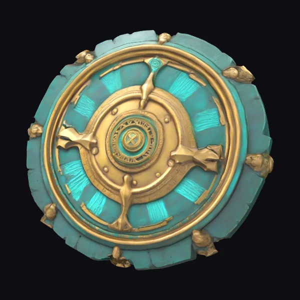 Golden Turquoise Shield