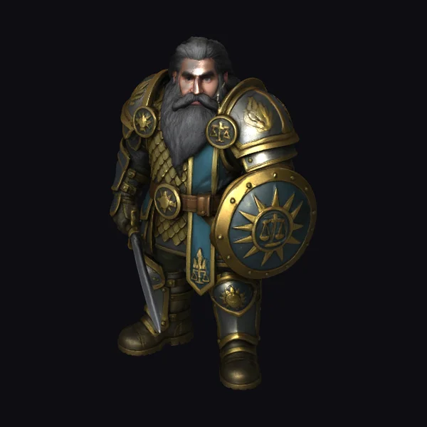 Armored Warrior with Shield