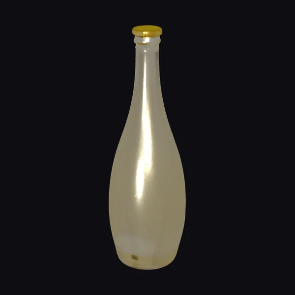 Transparent Gold Klein Bottle