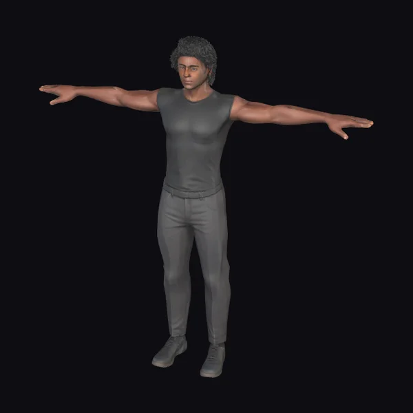 Adult Black Male T-Pose