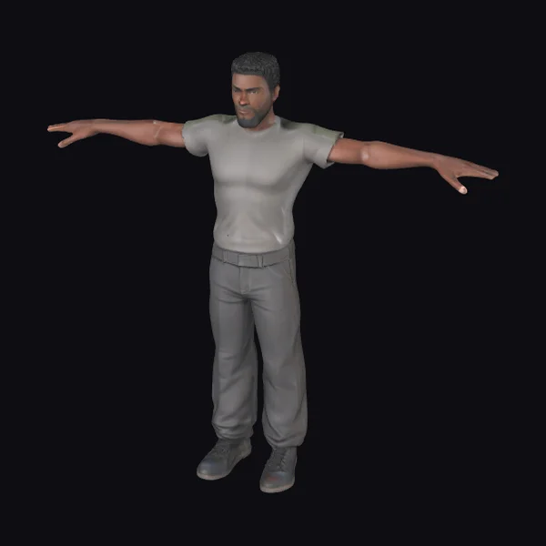 Adult Black Male T-pose