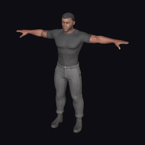 Adult Black Male T-pose