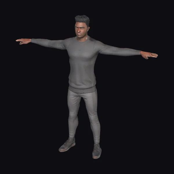 Adult Black Male T-pose
