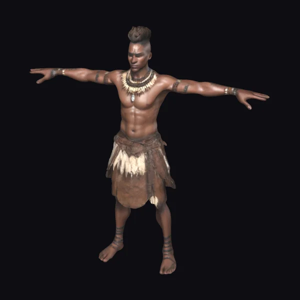 Young Zulu Warrior Standing
