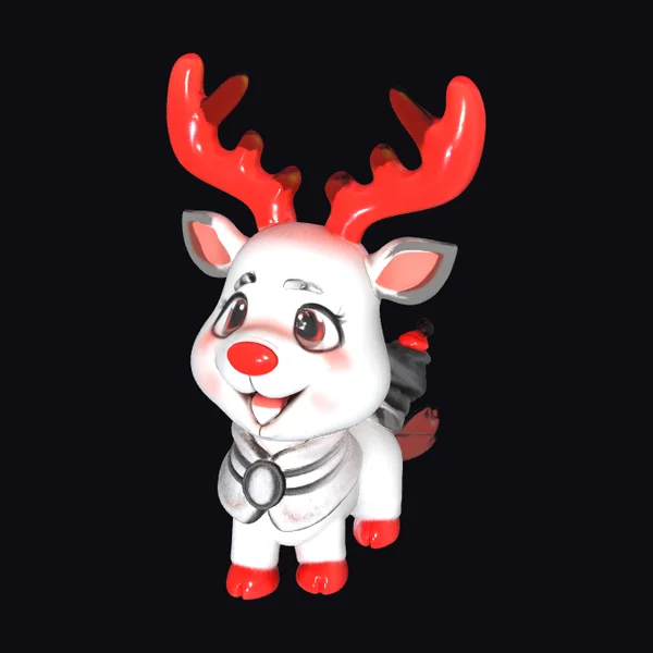 Cartoon Reindeer Figurine