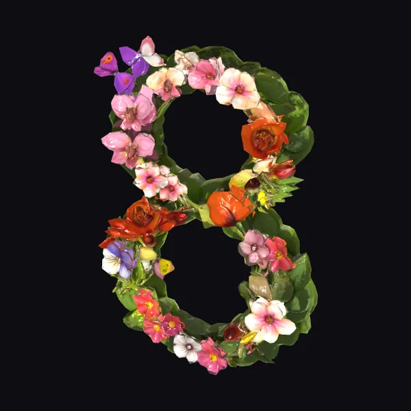 Floral Number Eight