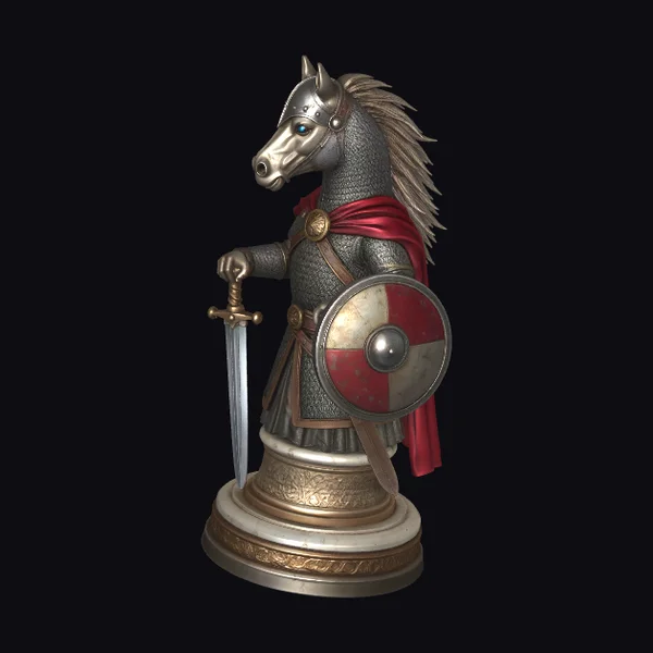 Armored Horse Knight Bust