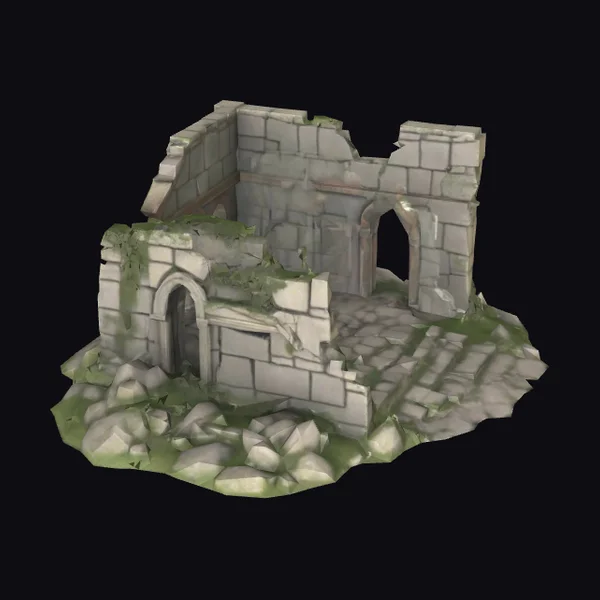 Damaged Ancient Stone Building