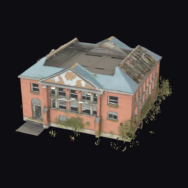 Abandoned School Building Ruins