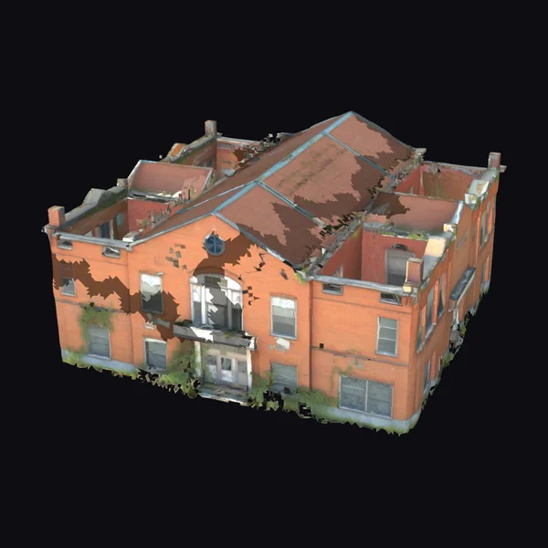 Abandoned School Building Ruin