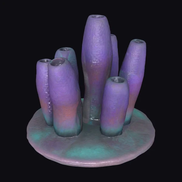 Purple Iridescent Spire Cluster