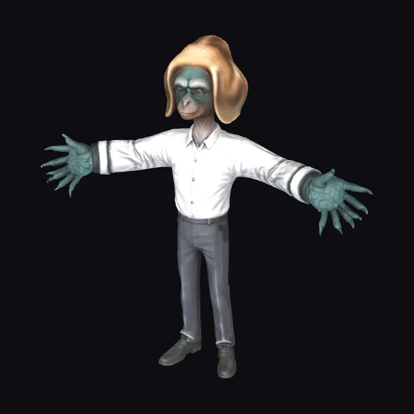 Green Monkey Businessman